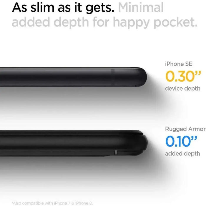 Spigen Rugged Armor Case for iPhone SE 2020 / 2022 - Black - Cell phone cases and covers<<<HurtelXML