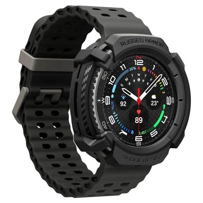 Spigen Rugged Armor Case for Samsung Galaxy Watch 8 Classic 46mm - Matte Black - Cell phone cases and covers<<<HurtelXML