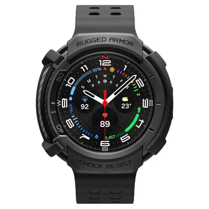 Spigen Rugged Armor Case for Samsung Galaxy Watch 8 Classic 46mm - Matte Black - Cell phone cases and covers<<<HurtelXML