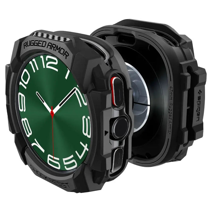 Spigen Rugged Armor Case for Samsung Galaxy Watch Ultra (47mm) - Matte Black - Cell phone cases and covers<<<HurtelXML