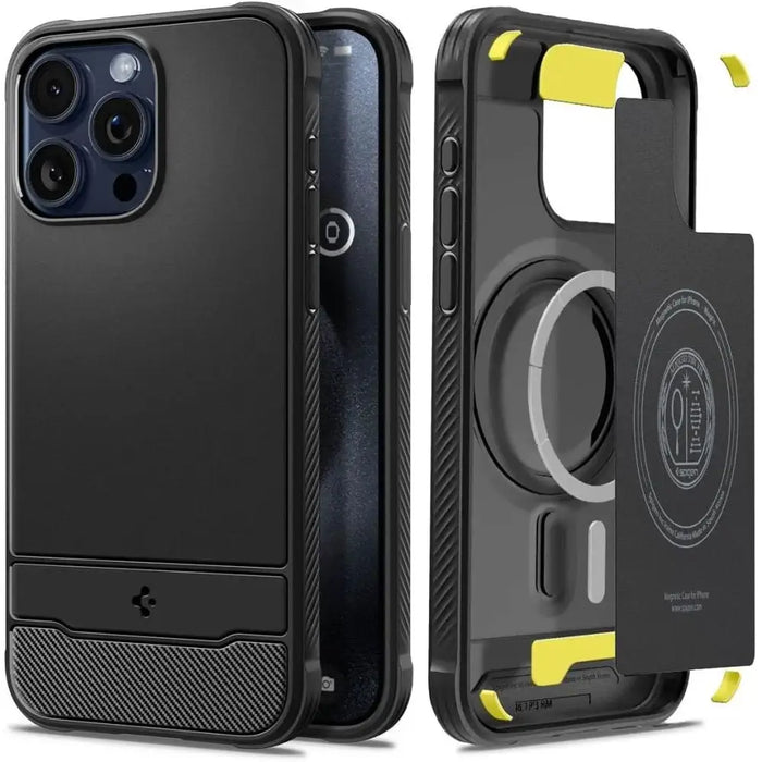 Spigen Rugged Armor Mag Case with MagSafe for iPhone 15 Pro - Matte Black - Cell phone cases and covers<<<HurtelXML