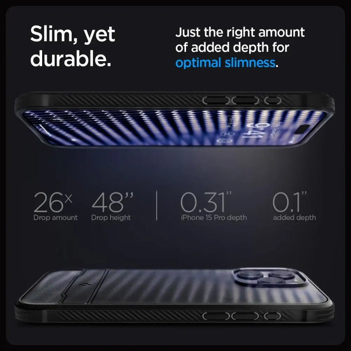 Spigen Rugged Armor Mag Case with MagSafe for iPhone 15 Pro - Matte Black - Cell phone cases and covers<<<HurtelXML