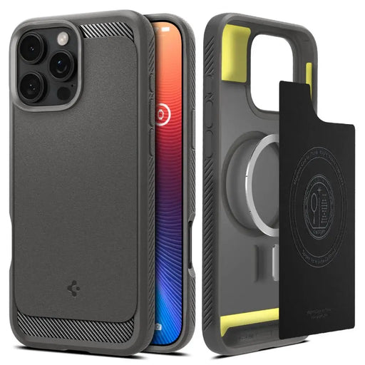 Spigen Rugged Armor MagSafe Case for iPhone 16 Pro - Gray - Cell phone cases and covers<<<HurtelXML