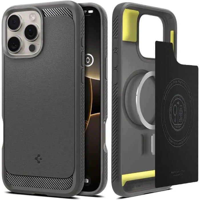 Spigen Rugged Armor MagSafe Case for iPhone 16 Pro Max - Gray - Cell phone cases and covers<<<HurtelXML