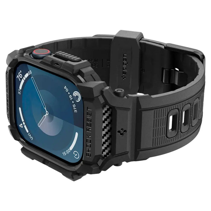 Spigen Rugged Armor Pro Apple Watch 10 (42mm) Strap Case - Black - Cell phone cases and covers<<<HurtelXML