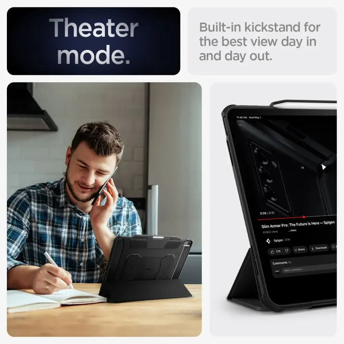 Spigen Rugged Armor Pro iPad Air 13’’ 2024 Case - Black - Cell phone cases and covers<<<HurtelXML