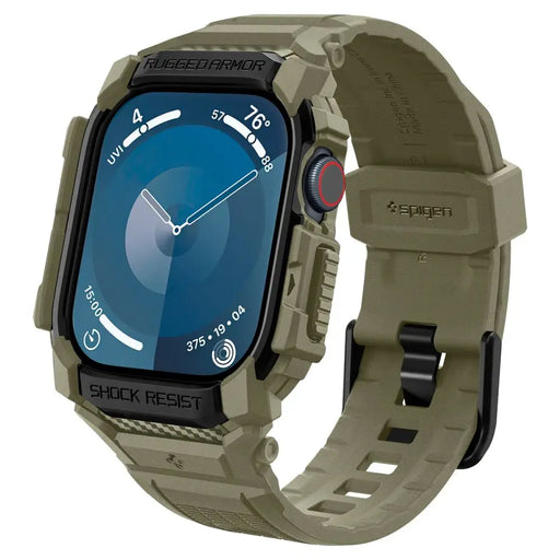 Spigen Rugged Armor ”Pro” Strap for Apple Watch 10 (46MM) - Green - Smartwatch straps and cases<<<HurtelXML