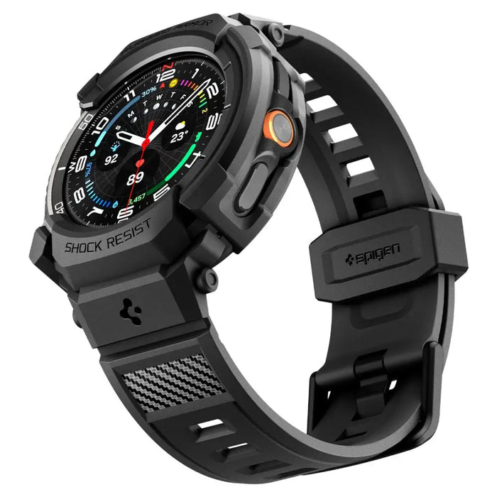 Spigen Rugged Armor Pro Strap for Samsung Galaxy Watch 8 Classic 46mm - Matte Black - Other cell phone