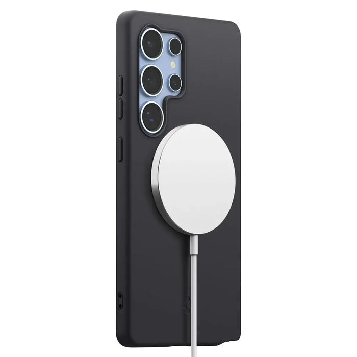 Spigen Silicone Fit Mag Case for Samsung Galaxy S25 Ultra - Black - Cell phone cases and covers<<<HurtelXML