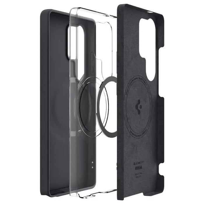 Spigen Silicone Fit Mag Case for Samsung Galaxy S25 Ultra - Black - Cell phone cases and covers<<<HurtelXML