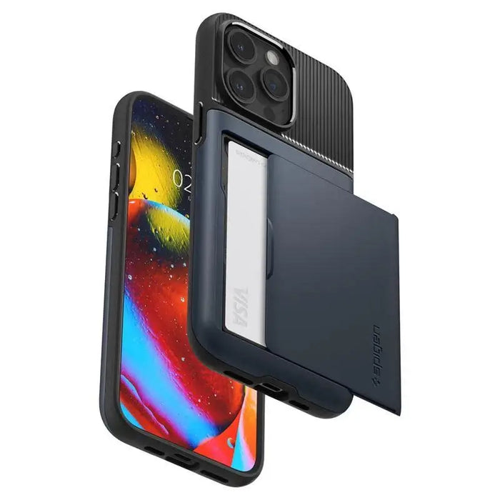 Spigen Slim Armor CS Case for iPhone 15 Pro Max - Blue - Cell phone cases and covers<<<HurtelXML