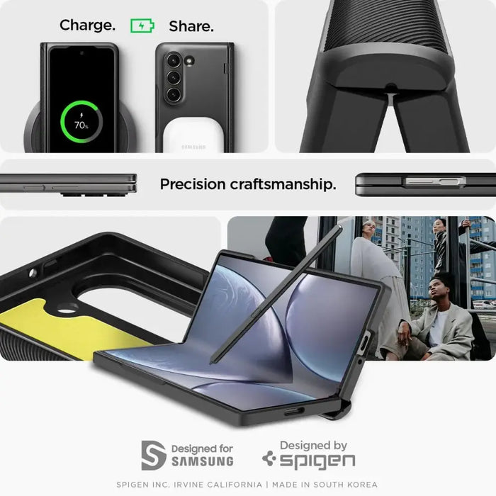 Spigen Slim Armor Pro Case for Samsung Galaxy Z Fold 6 - Black - Cell phone cases and covers<<<HurtelXML