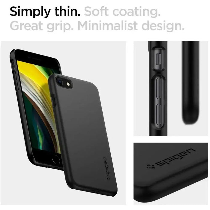Spigen Thin Fit Case for iPhone 7 / 8 / SE 2020 / 2022 - Black - Cell phone cases and covers<<<HurtelXML