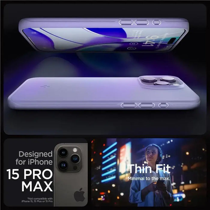Spigen Thin Fit iPhone 15 Pro Max Case - Purple - Cell phone cases and covers<<<HurtelXML