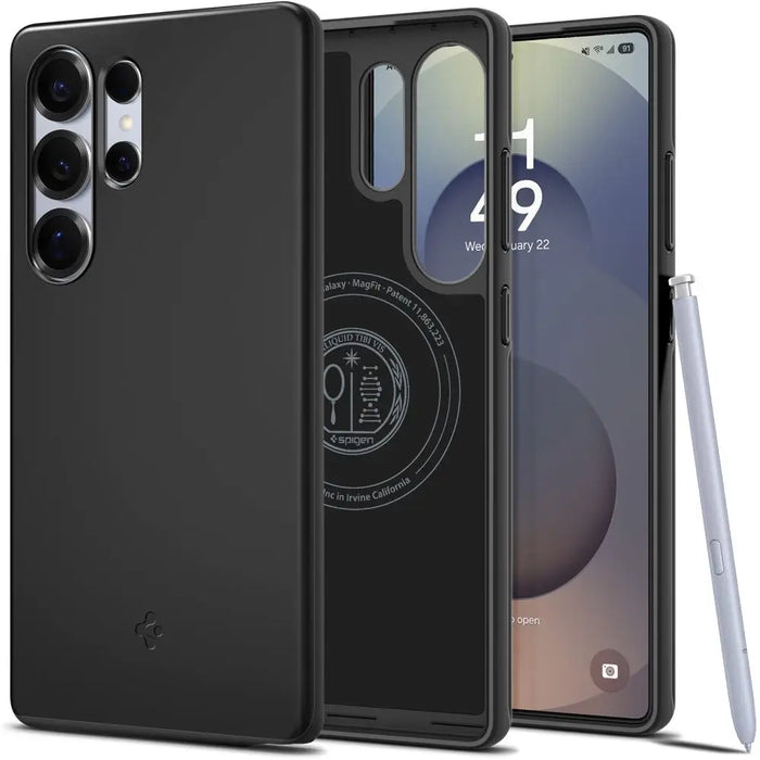 Spigen Thin Fit Mag Case for Samsung Galaxy S25 Ultra - Black - Cell phone cases and covers<<<HurtelXML