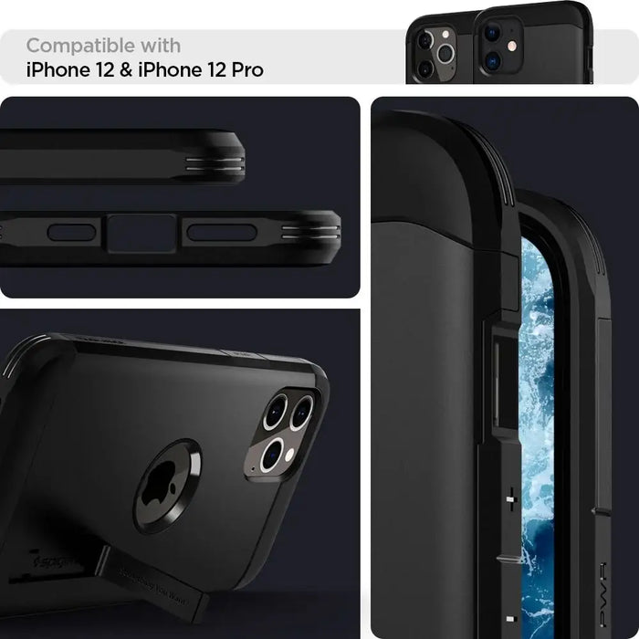 Spigen Tough Armor Case for iPhone 12 / iPhone 12 Pro - Black - Cell phone cases and covers<<<HurtelXML