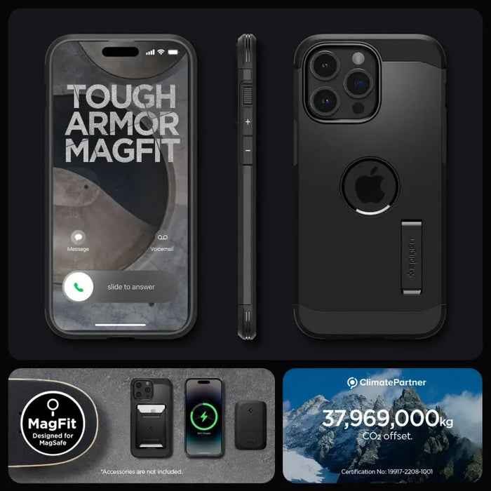 Spigen Tough Armor MagSafe case for iPhone 15 Pro - black - Cell phone cases and covers<<<HurtelXML