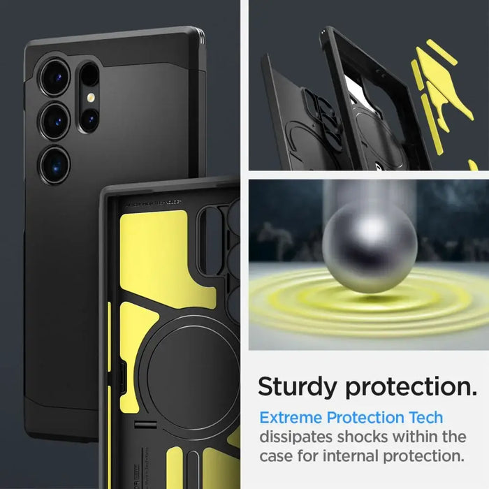 Spigen Tough Armor MagSafe case for Samsung Galaxy S24 Ultra - black - Cell phone cases and covers<<<HurtelXML