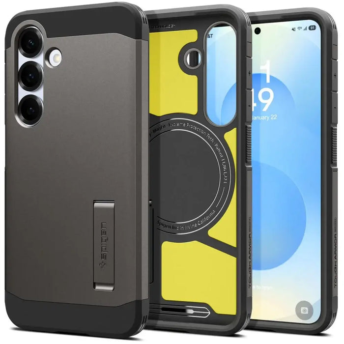 Spigen Tough Armor MagSafe Case for Samsung Galaxy S25+ - Gray - Cell phone cases and covers<<<HurtelXML