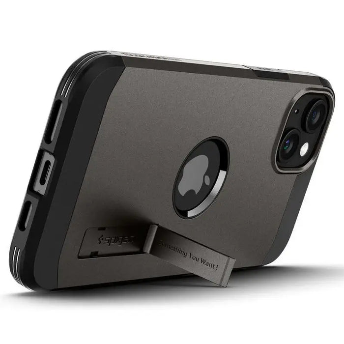 Spigen Tough Armor MagSafe Case with Stand for iPhone 15 Plus - Metallic Gray - Cell phone cases and covers<<<HurtelXML