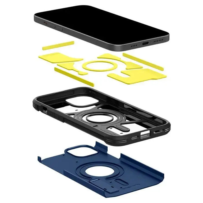 Spigen Tough Armor MagSafe Case with Stand for iPhone 15 Plus - Blue - Cell phone cases and covers<<<HurtelXML