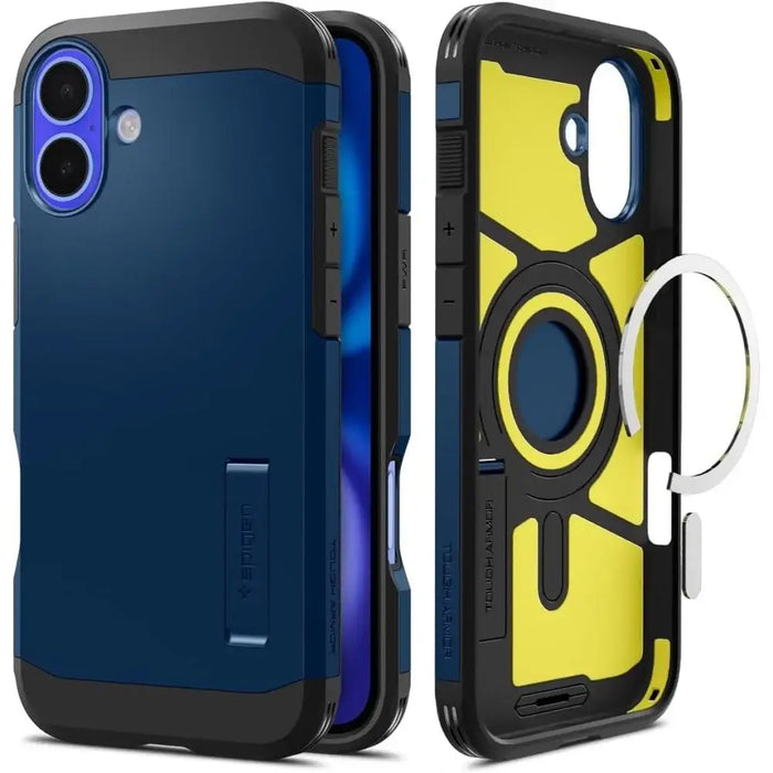 Spigen Tough Armor MagSafe case with stand for iPhone 16 - blue - Cell phone cases and covers<<<HurtelXML