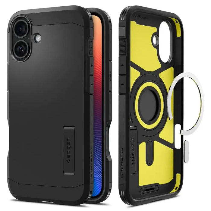 Spigen Tough Armor MagSafe Case with Stand for iPhone 16 Plus - Black - Cell phone cases and covers<<<HurtelXML