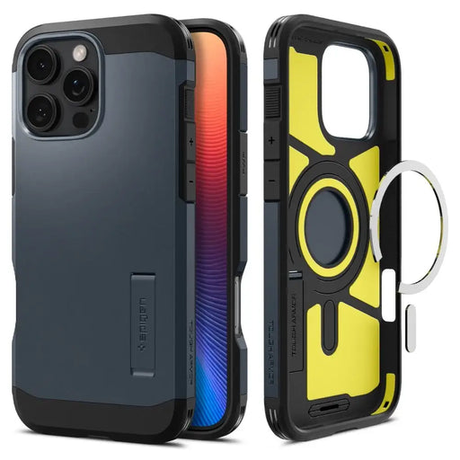 Spigen Tough Armor MagSafe Case with Stand for iPhone 16 Pro - Dark Gray - Cell phone cases and covers<<<HurtelXML