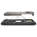 Spigen Tough Armor MagSafe case with stand for iPhone 16 Pro - gunmetal - Cell phone cases and covers<<<HurtelXML