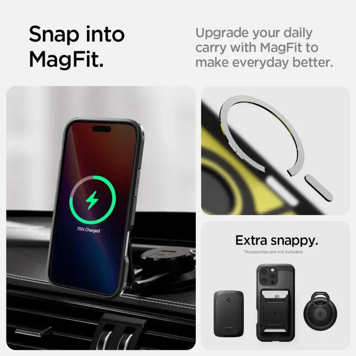 Spigen Tough Armor MagSafe Case with Stand for iPhone 16 Pro Max - Black - Cell phone cases and covers<<<HurtelXML