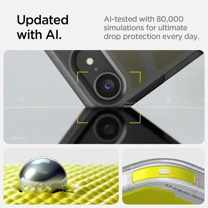 Spigen Tough Armor MagSafe iPhone 16e Case - Clear Gray - Cell phone cases and covers<<<HurtelXML