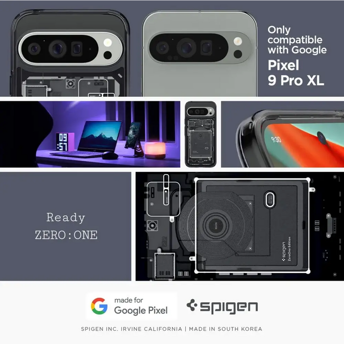 Spigen Ultra Hybrid Case for Google Pixel 9 Pro XL - Gray - Cell phone cases and covers<<<HurtelXML