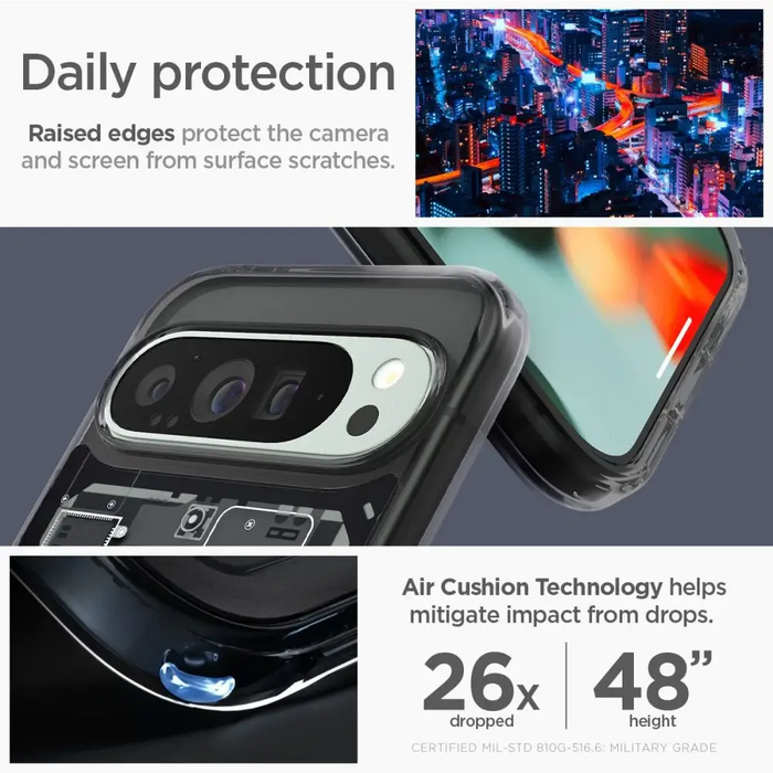 Spigen Ultra Hybrid Case for Google Pixel 9 Pro XL - Gray - Cell phone cases and covers<<<HurtelXML