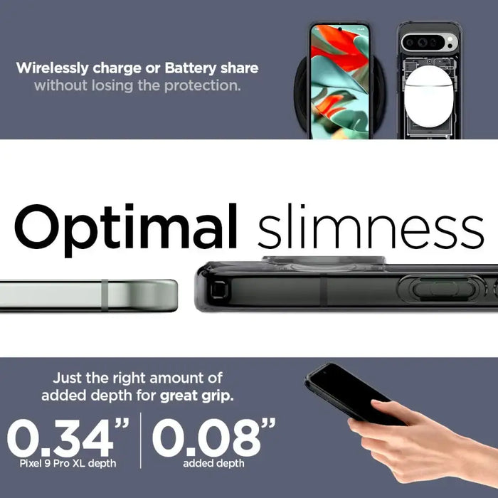 Spigen Ultra Hybrid Case for Google Pixel 9 Pro XL - Gray - Cell phone cases and covers<<<HurtelXML
