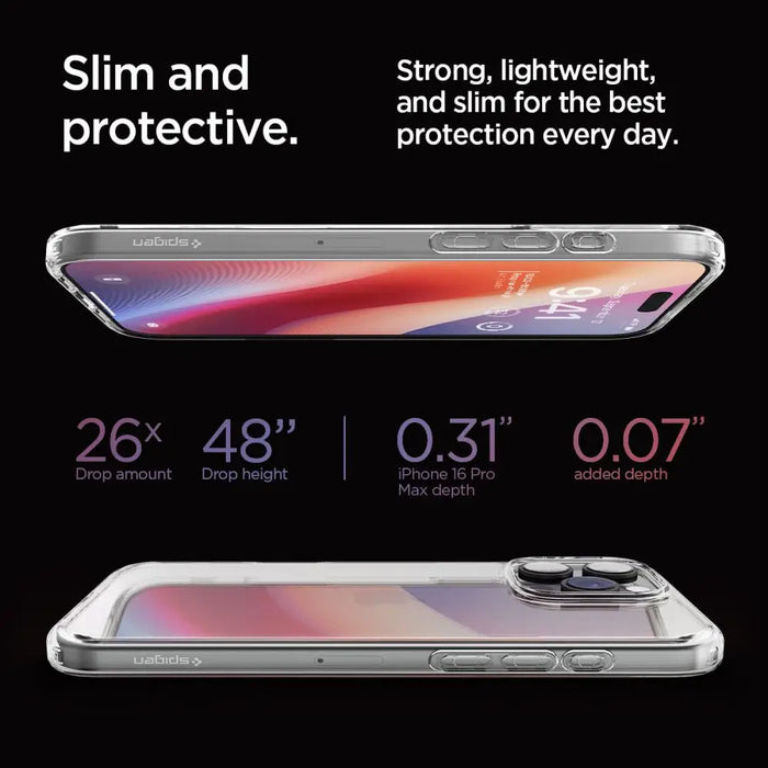 Spigen Ultra Hybrid Case for iPhone 16 Pro Max - Clear - Cell phone cases and covers<<<HurtelXML