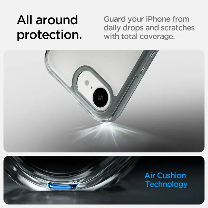 Spigen Ultra Hybrid Case for iPhone 16e - Gray - Cell phone cases and covers<<<HurtelXML