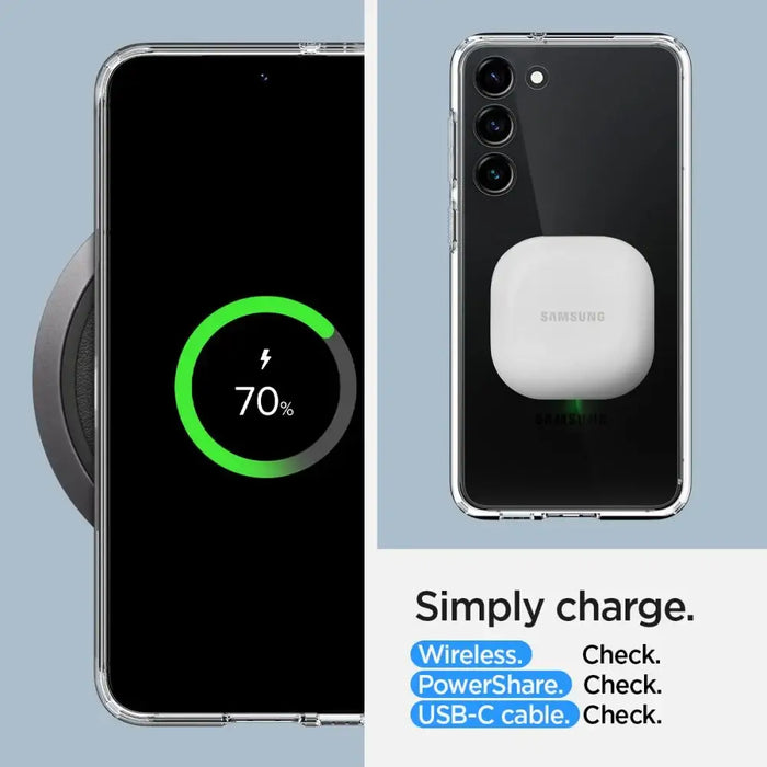 Spigen Ultra Hybrid Case for Samsung Galaxy S23 - Clear - Cell phone cases and covers<<<HurtelXML