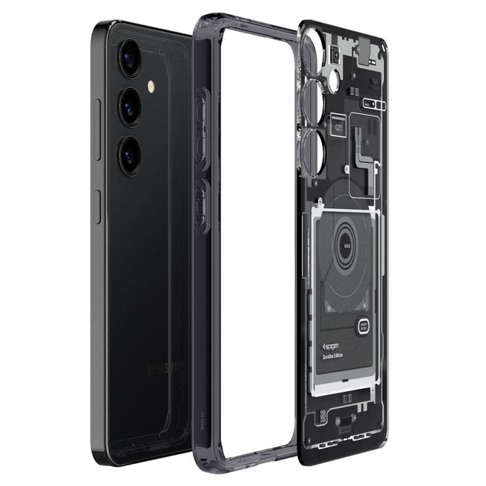 Spigen Ultra Hybrid Case for Samsung Galaxy S24 - Dark Gray (Zero One Pattern) - Cell phone cases and covers<<<HurtelXML