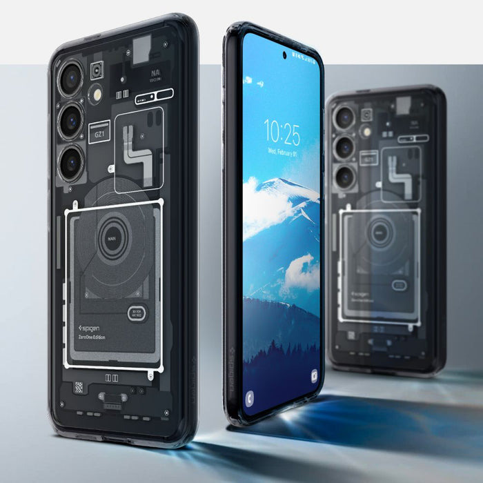 Spigen Ultra Hybrid Case for Samsung Galaxy S24 - Dark Gray (Zero One Pattern) - Cell phone cases and covers<<<HurtelXML