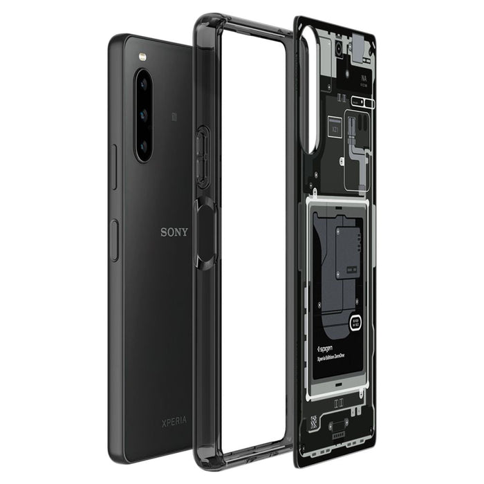 Spigen Ultra Hybrid Case for Sony Xperia 10 V - Dark Gray (Zero One Pattern) - Cell phone cases and covers<<<HurtelXML