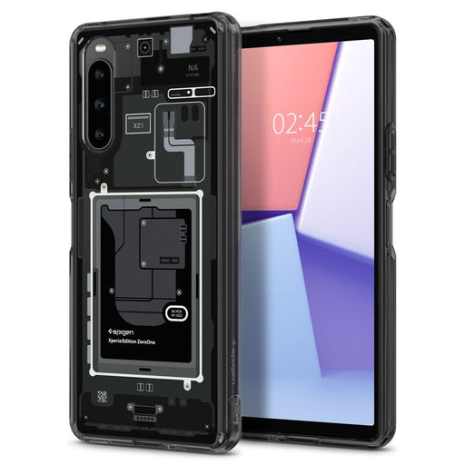 Spigen Ultra Hybrid Case for Sony Xperia 10 V - Dark Gray (Zero One Pattern) - Cell phone cases and covers<<<HurtelXML