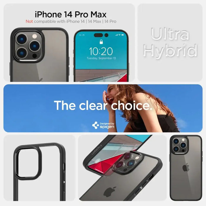 Spigen Ultra Hybrid iPhone 14 Pro Max Case - Matte Black - Cell phone cases and covers<<<HurtelXML