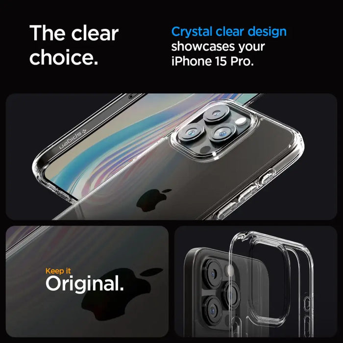 Spigen Ultra Hybrid iPhone 15 Pro Case - Clear - Cell phone cases and covers<<<HurtelXML