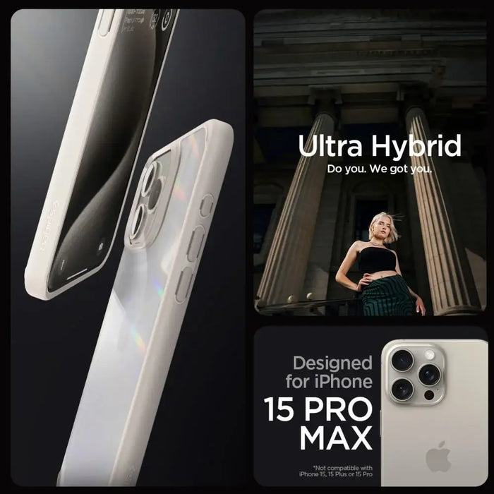 Spigen Ultra Hybrid iPhone 15 Pro Case - Natural Titanium - Cell phone cases and covers<<<HurtelXML