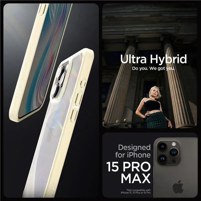 Spigen Ultra Hybrid iPhone 15 Pro Max Case - Beige - Cell phone cases and covers<<<HurtelXML
