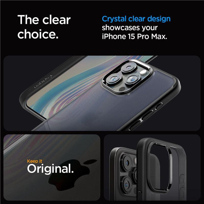 Spigen Ultra Hybrid iPhone 15 Pro Max Case - Clear Black - Cell phone cases and covers<<<HurtelXML