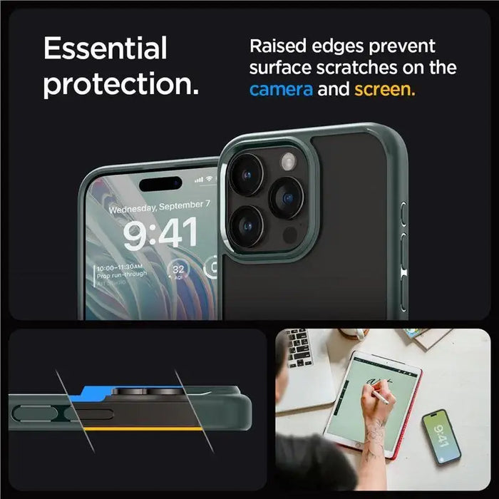 Spigen Ultra Hybrid iPhone 15 Pro Max Case - Dark Green - Cell phone cases and covers<<<HurtelXML