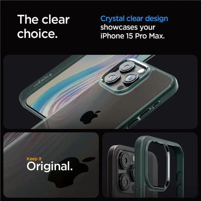 Spigen Ultra Hybrid iPhone 15 Pro Max Case - Dark Green - Cell phone cases and covers<<<HurtelXML