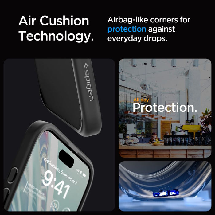 Spigen Ultra Hybrid iPhone 15 Pro Max Case - Matte Black - Cell phone cases and covers<<<HurtelXML