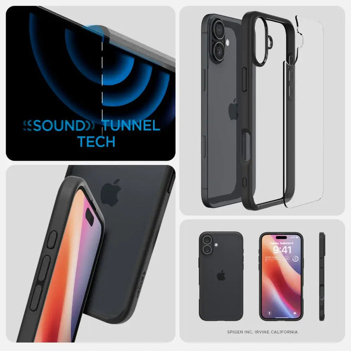 Spigen Ultra Hybrid iPhone 16 Case - Matte Black - Cell phone cases and covers<<<HurtelXML